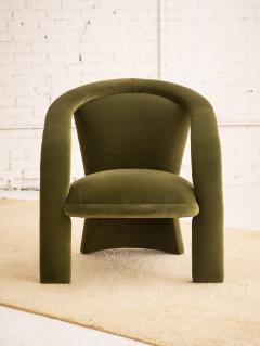  Carson s Furniture Postmodern Carson s Sculptural Armchairs in Green Velvet a Pair - 2864445