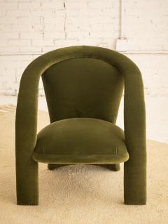  Carson s Furniture Postmodern Carson s Sculptural Armchairs in Green Velvet a Pair - 2864448
