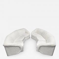  Carsons Pair of Mid Century Modern Curved Octagonal Sofas with Sculptural Arms - 3304505