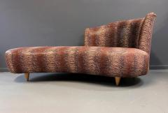  Carter Furniture Curvaceous Chaise Sofa in the Style of Weiman in a Faux Snakeskin Midcentury - 3126503