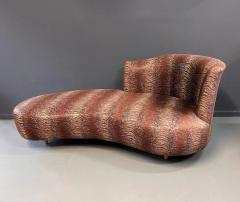  Carter Furniture Curvaceous Chaise Sofa in the Style of Weiman in a Faux Snakeskin Midcentury - 3126505