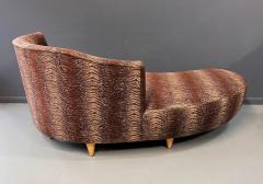  Carter Furniture Curvaceous Chaise Sofa in the Style of Weiman in a Faux Snakeskin Midcentury - 3126517