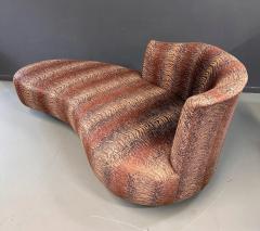  Carter Furniture Curvaceous Chaise Sofa in the Style of Weiman in a Faux Snakeskin Midcentury - 3126519