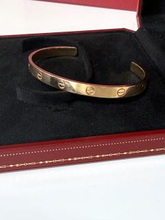  Cartier 18 K Yellow Gold Love Bracelet Open Cuff Size 19 by Cartier - 4702507
