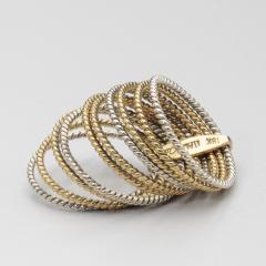  Cartier 18kt Yellow White gold ring 10 band Ring - 4375687