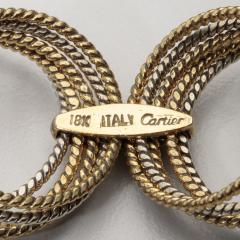  Cartier 18kt Yellow White gold ring 10 band Ring - 4375689