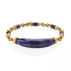  Cartier Aldo Cipullo for Cartier 18K Gold and Sodalite Rounds Necklace - 3967960