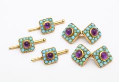  Cartier Amethyst Turquoise Stud Set by Cartier Paris - 146566