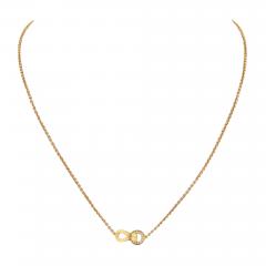  Cartier CARTIER 18K ROSE GOLD AGRAFE DIAMOND NECKLACE - 2327573