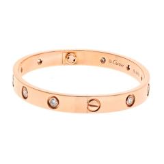  Cartier CARTIER 18K ROSE GOLD LOVE WITH 10 DIAMONDS BRACELET - 3078206