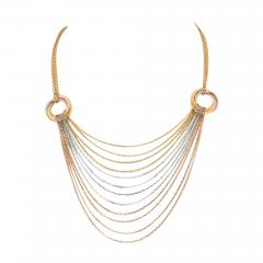 Cartier CARTIER 18K TRI COLOR TRINITY DRAPED CHAIN NECKLACE - 3294616