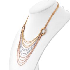  Cartier CARTIER 18K TRI COLOR TRINITY DRAPED MULTICOLOR NECKLACE - 2543010