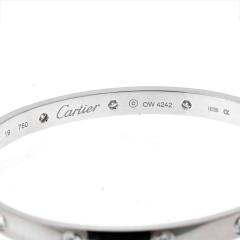  Cartier CARTIER 18K WHITE GOLD 10 DIAMOND LOVE WITH SCREW DRIVER SZ19 BRACELET - 2281850