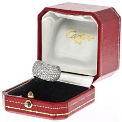  Cartier CARTIER 18K WHITE GOLD 5 00CTTW PAVE MULTIROW DIAMOND RING - 3078212