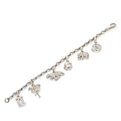  Cartier CARTIER 18K WHITE GOLD DIAMOND CHARM BRACELET - 1694457