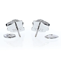  Cartier CARTIER 18K WHITE GOLD DIAMOND PANTHERE STUD EARRINGS - 2732053
