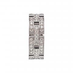  Cartier CARTIER 18K WHITE GOLD MAILLON PANTHERE THREE DIAMOND ROW RING - 2304407
