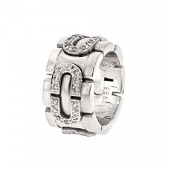  Cartier CARTIER 18K WHITE GOLD PANTHERE MAILLON RING - 3160656