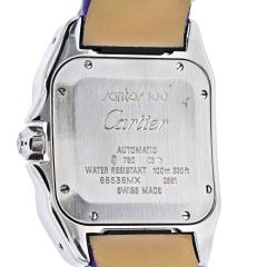  Cartier CARTIER 18K WHITE GOLD SANTOS 100 UNISEX WHITE GOLD DIAMOND WATCH - 2494317