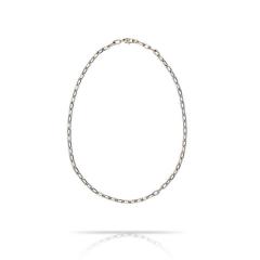  Cartier CARTIER 18K WHITE GOLD SPARTACUS GOLD OVAL LINK NECKLACE - 1705093