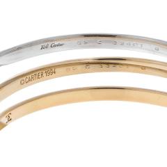  Cartier CARTIER 18K YELLOW GOLD 1994 TWO TONE SLIP ON BANGLE BRACELET - 2259531