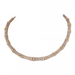  Cartier CARTIER 18K YELLOW GOLD 22 CARAT DIAMOND BAMBOO COLLAR NECKLACE - 1904908