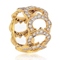  Cartier CARTIER 18K YELLOW GOLD DIAMOND C DE CARTIER EU 55 RING - 3493003