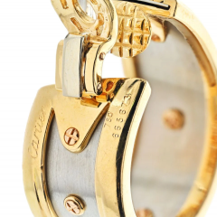  Cartier CARTIER 18K YELLOW GOLD DIAMOND ELEPHANT HOOP EARRINGS - 2765357