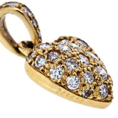  Cartier CARTIER 18K YELLOW GOLD DIAMOND HEART CHARM PENDANT - 1902599