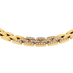  Cartier CARTIER 18K YELLOW GOLD DIAMOND MAILLON PANTHERE TRIPLE ROW NECKLACE - 2569885
