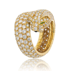  Cartier CARTIER 18K YELLOW GOLD DIAMOND PANTHERE RING - 3605035