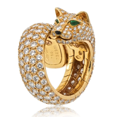  Cartier CARTIER 18K YELLOW GOLD DIAMOND PANTHERE RING - 3605039