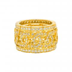  Cartier CARTIER 18K YELLOW GOLD DOUBLE C DIAMOND RING - 2951821