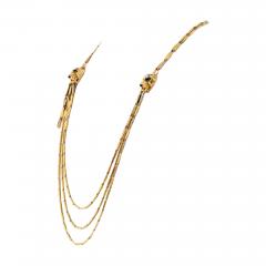  Cartier CARTIER 18K YELLOW GOLD DOUBLE PANTHERE TASSEL LONG STRAND NECKLACE - 2673302