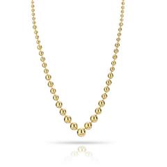  Cartier CARTIER 18K YELLOW GOLD HIGH POLISHED BALL BEAD NECKLACE - 1705096