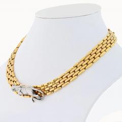  Cartier CARTIER 18K YELLOW GOLD MAILLON HEMATITE PANTHERE NECKLACE - 2997044