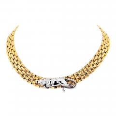  Cartier CARTIER 18K YELLOW GOLD MAILLON HEMATITE PANTHERE NECKLACE - 3000380