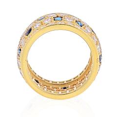  Cartier CARTIER 18K YELLOW GOLD NIGERIA DIAMOND SAPPHIRE RING - 1941038