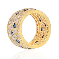  Cartier CARTIER 18K YELLOW GOLD NIGERIA DIAMOND SAPPHIRE RING - 1941039