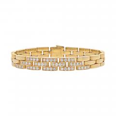  Cartier CARTIER 18K YELLOW GOLD PANTHERE DIAMOND TRIPLEROW BRACELET - 2571256