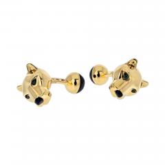  Cartier CARTIER 18K YELLOW GOLD PANTHERE HEADS MENS CUFF LINKS - 2450910