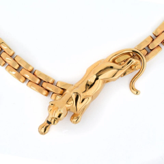  Cartier CARTIER 18K YELLOW GOLD PANTHERE MAILLON LINK NECKLACE - 3605015
