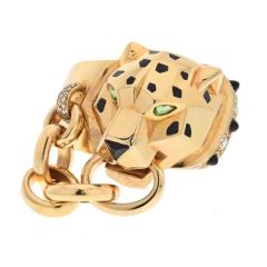  Cartier CARTIER 18K YELLOW GOLD PANTHERE WITH A CHAIN IN HER MOUTH RING - 3321657