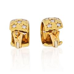  Cartier CARTIER 18K YELLOW GOLD STAR DIAMOND EARRINGS - 1786151