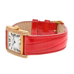  Cartier CARTIER 18K YELLOW GOLD TANK FRANCAISE 25 REF 1821 LADIES DIAMOND WATCH - 2881439