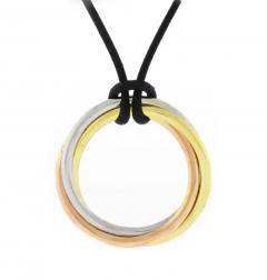  Cartier CARTIER 18KT TRI COLOR LARGE TRINITY PENDANT NECKLACE - 3617247