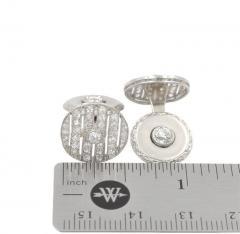  Cartier CARTIER ART DECO DIAMOND AND PLATINUM CUFFLINKS - 2621138