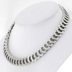  Cartier CARTIER C DE CARTIER 18K WHITE GOLD DIAMOND COLLAR 5 00CTS NECKLACE - 1694171