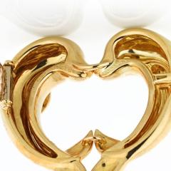  Cartier CARTIER DOUBLE DOLPHIN 18K YELLOW GOLD HEART SHAPED BROOCH - 1694386