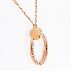  Cartier CARTIER JUSTE UN CLOU 18K ROSE GOLD JUSTE UN CLOU PAVE DIAMOND PENDANT NECKLACE - 2946897